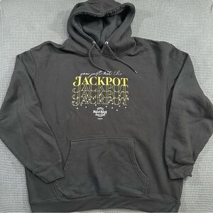 Hard Rock Tampa Jackpot Hoodie XX Large Black Pullover Sweatshirt